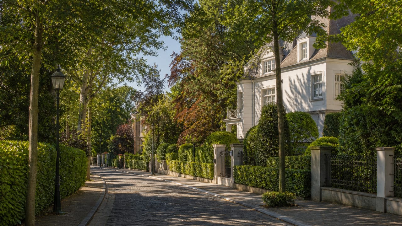 Vue caractéristique de Woluwe-Saint-Lambert (1200) à Bruxelles · appartements et maisons résidentiels haut standing · zone d'intervention plombier-chauffagiste Atmos Technics