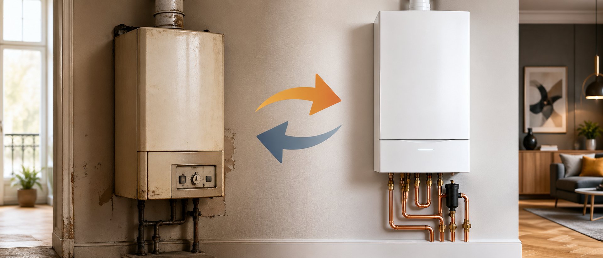 Remplacement de chaudière à condensation gaz à Bruxelles par un chauffagiste agréé · installation propre et conforme